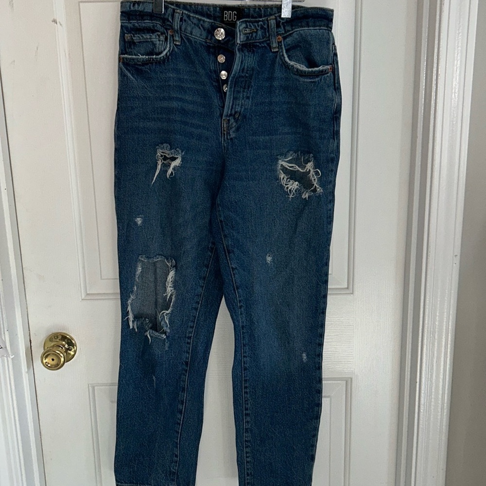 Slim straight jeans